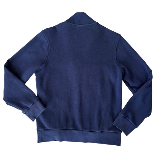 Lacoste Navy Blue 100% Cotton Half Zip Sweatshirt Pullover Size 4 Casual Preppy - Picture 7 of 8